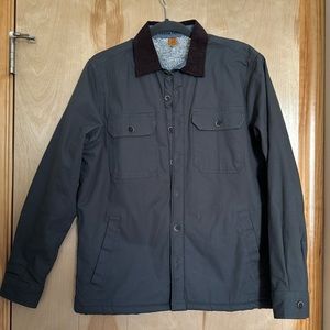 Cotton utility jacket with fleeced
